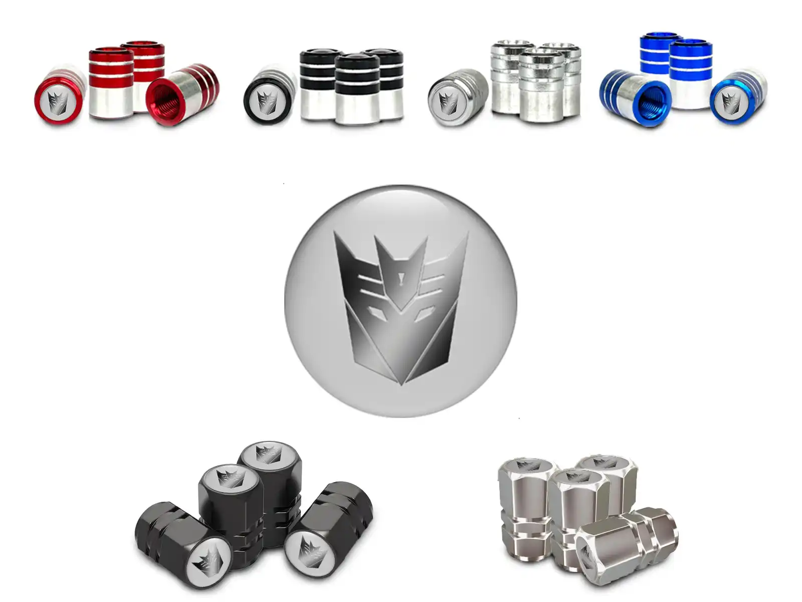 Tyre Valve Covers Cars Domed Design